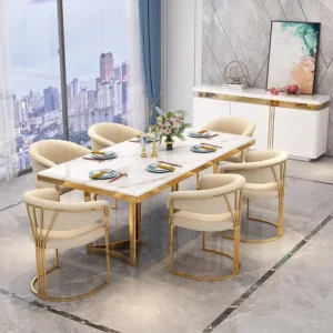 Luxe Marble Dining Ensemble