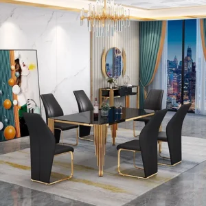 Opulence Black & Gold Dining 1