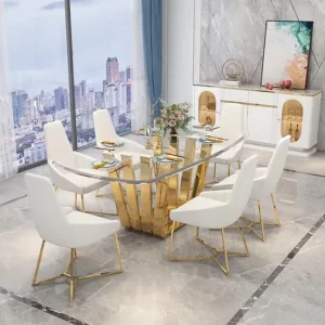 Sculpted Luxe Dining Set