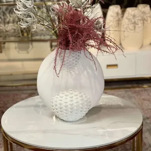 White Texture Harmony Vase
